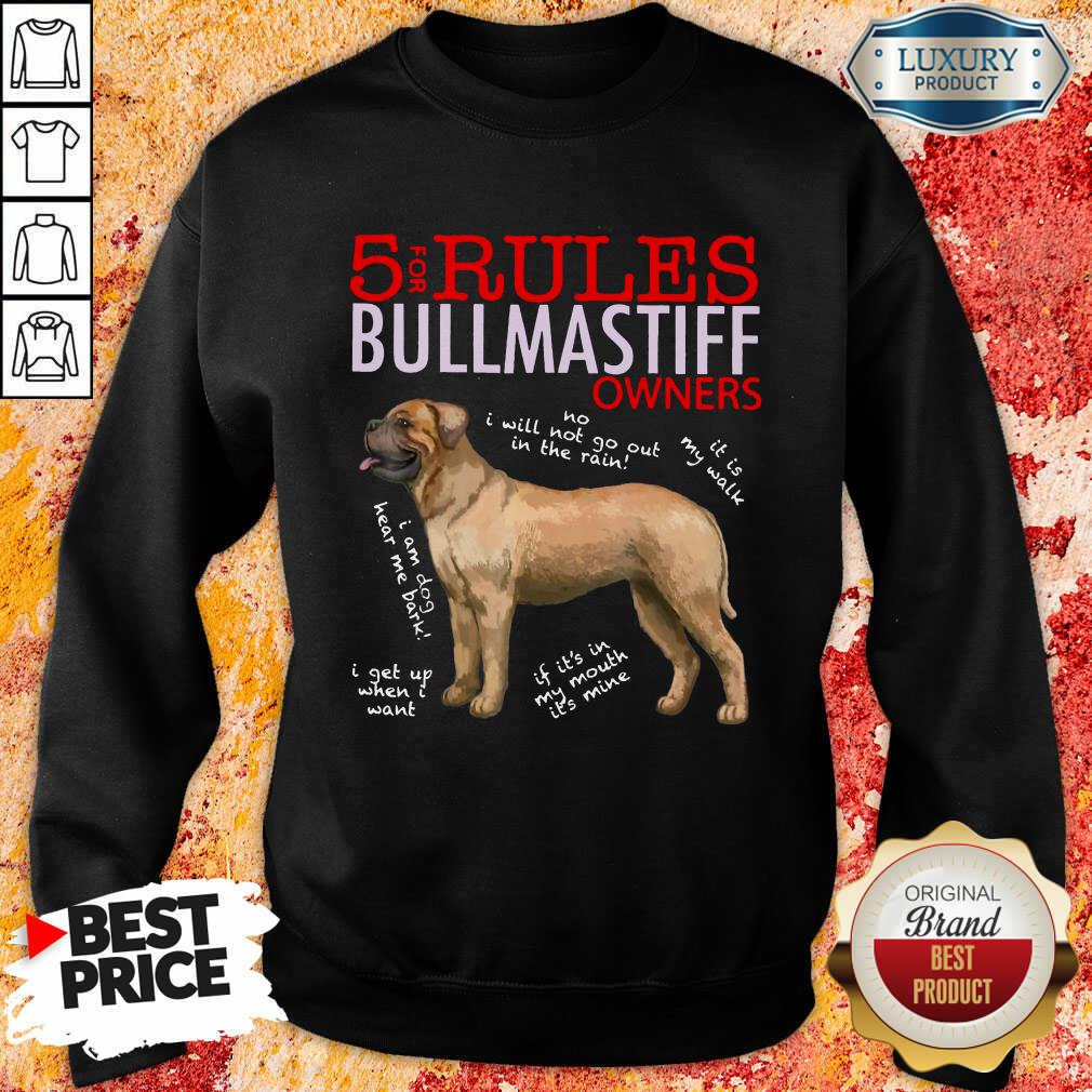 Original 5 Rules Bullmastiff Owners Shirt - Image 3