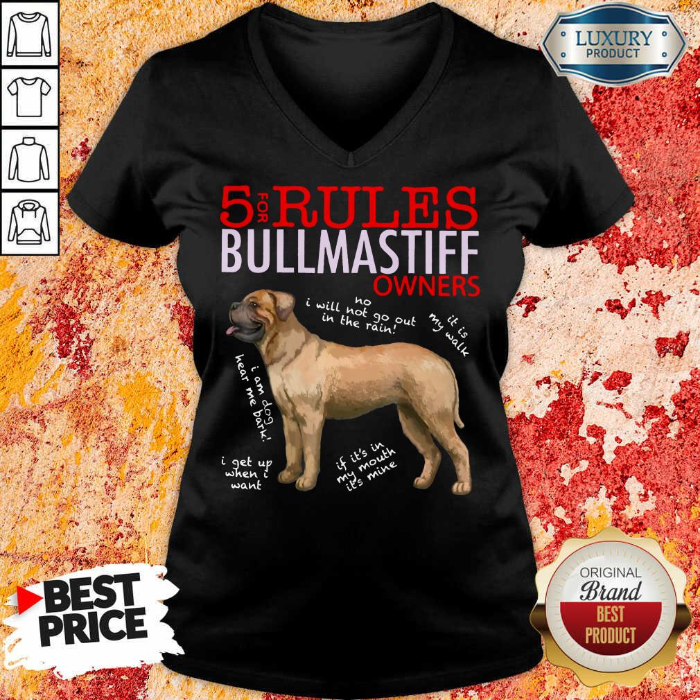 Original 5 Rules Bullmastiff Owners Shirt - Image 5