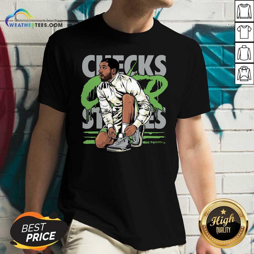 Original Air Jordan 3 Chlorophyll Drake Checks Over Stripes Shirt - Image 3