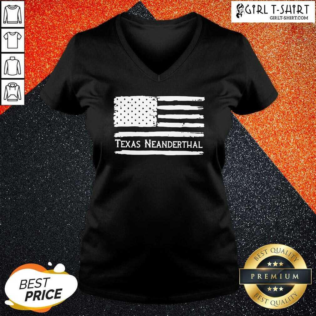 Original American flag Texas Neanderthal Shirt - Image 2