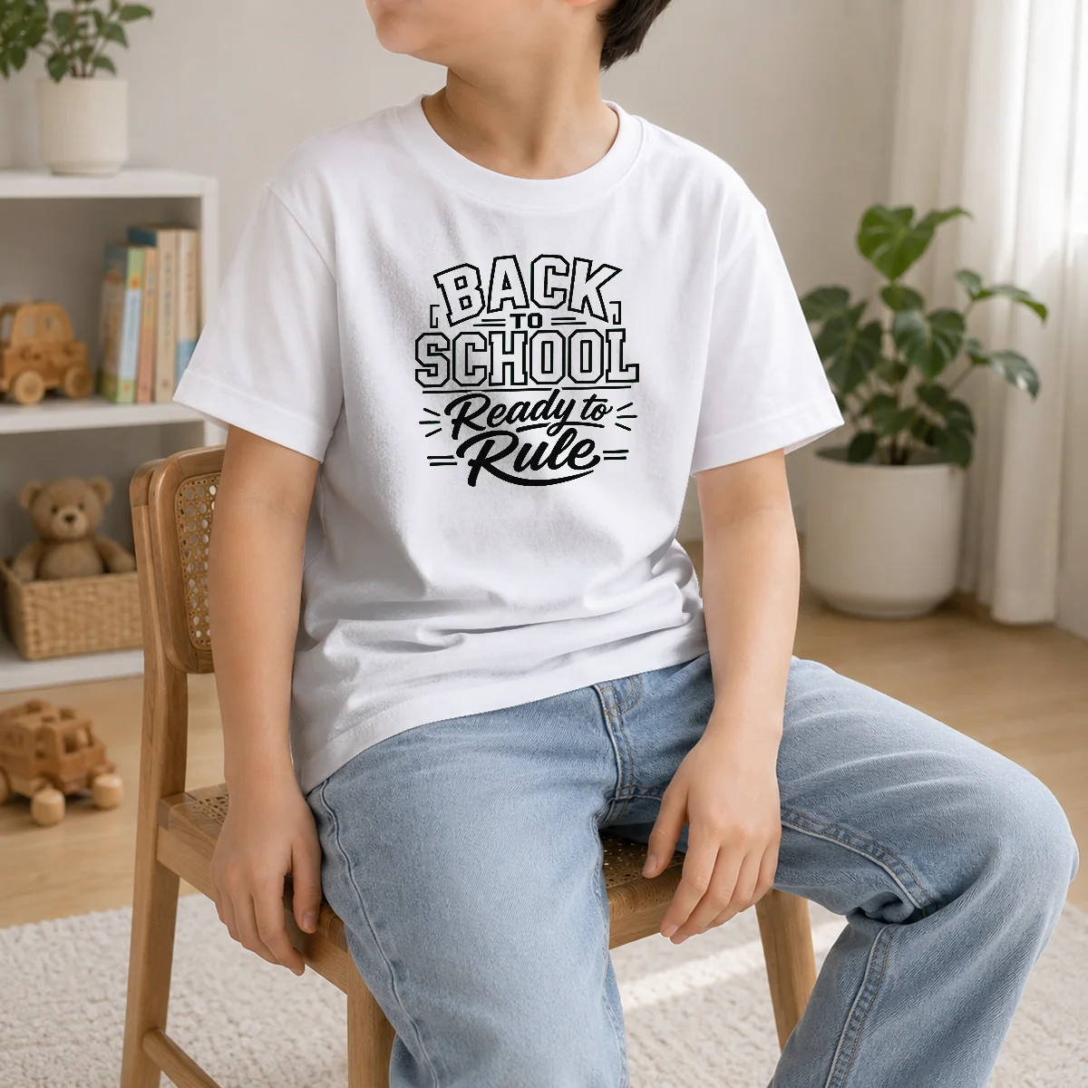 Original Back To School Ready To Rule Line Art Students Shirt - Image 9