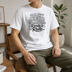 Original Back To School Ready To Rule Line Art Students Shirt