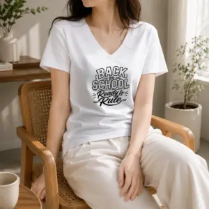Alternative view of Original Back To School Ready To Rule Line Art Students Shirt