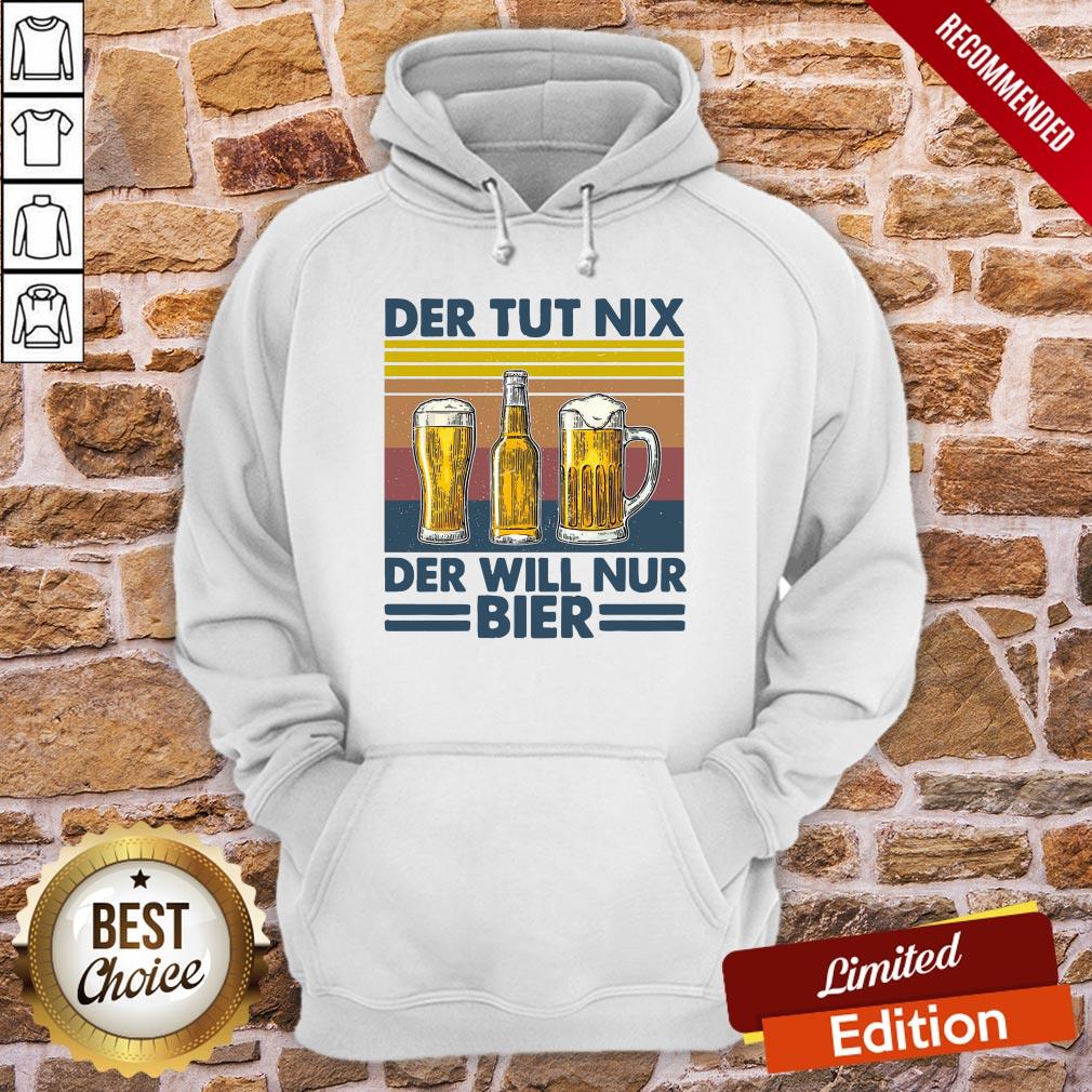 Original Beer Der Tut Nix Der Will Nur Bier Vintage Retro Shirt - Image 5