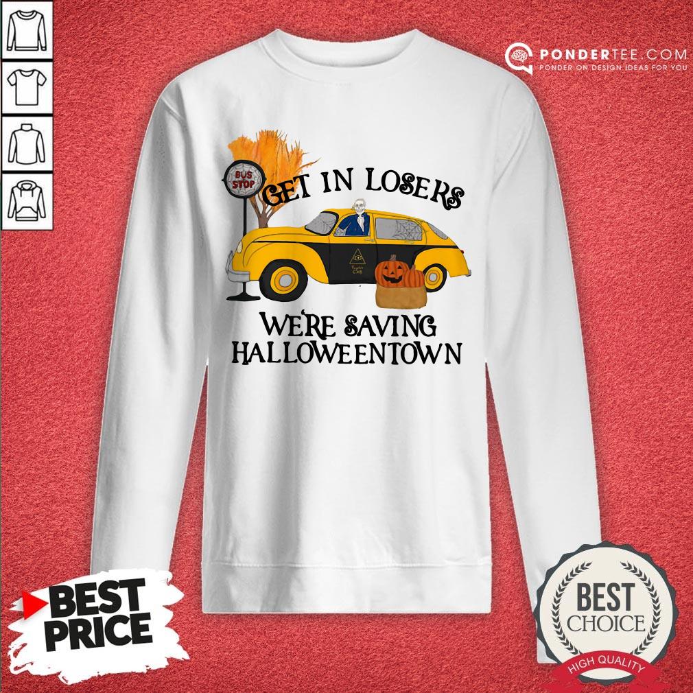 Original Benny Taxi Driver Get In Losers We're Saving Halloweentown Shirt - Image 4