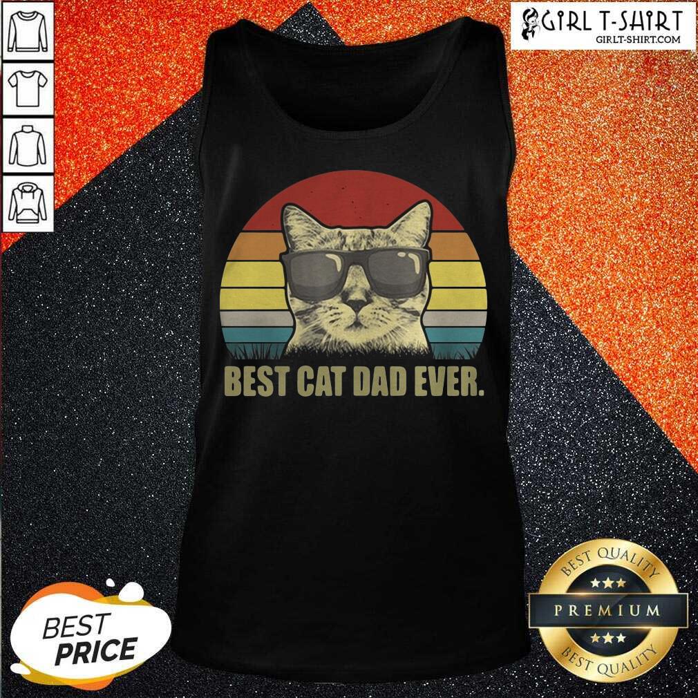 Original Best Cat Dad Ever Sunset Shirt - Image 3