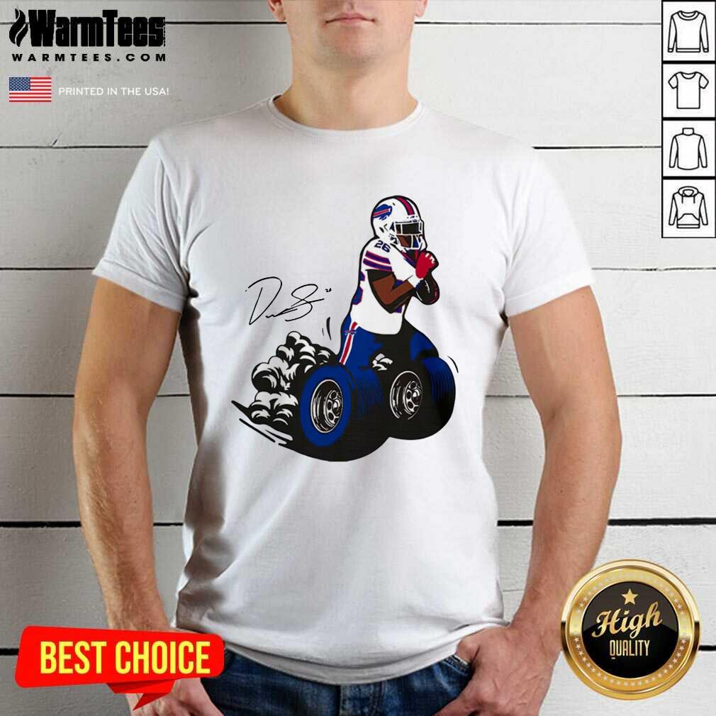 Original Buffalo Bills Fan Box Devin Singletary Motor Signature Shirt