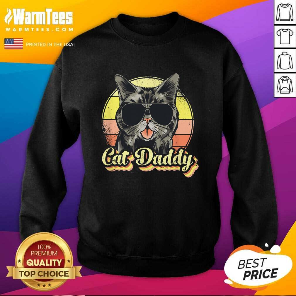 Original Cat Daddy Funny Cat Lover Gift For Men Best Cat Dad Ever Vintage Shirt - Image 3