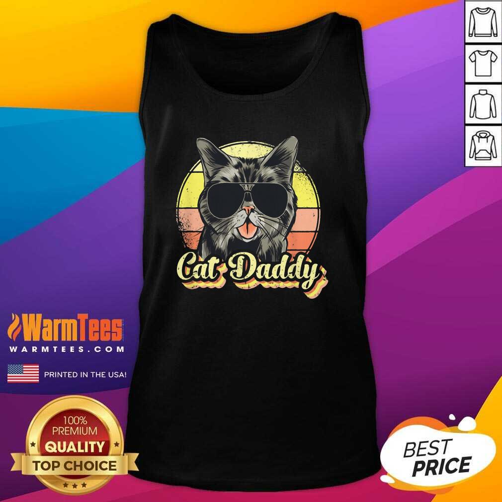 Original Cat Daddy Funny Cat Lover Gift For Men Best Cat Dad Ever Vintage Shirt - Image 4