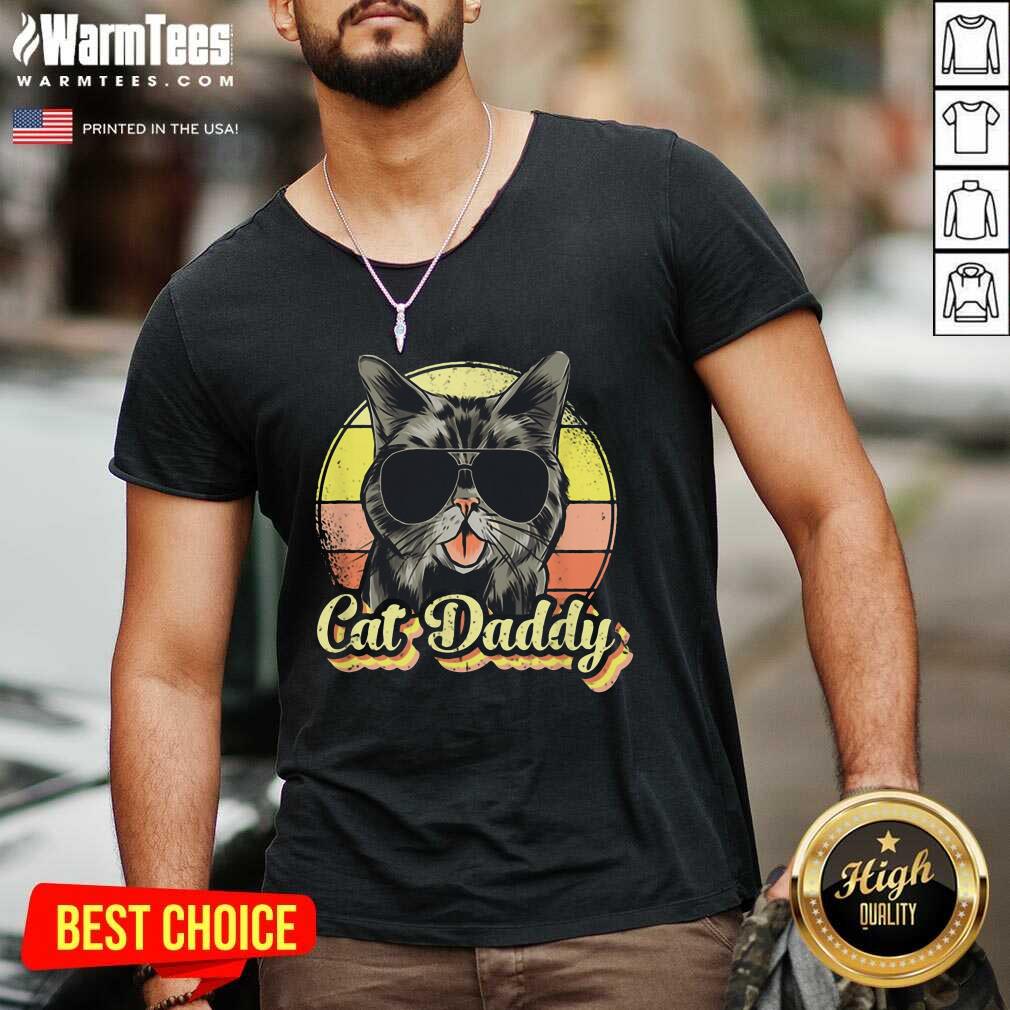 Original Cat Daddy Funny Cat Lover Gift For Men Best Cat Dad Ever Vintage Shirt - Image 5