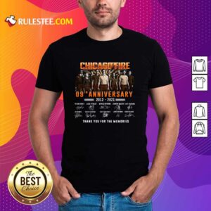 Original Chicago Fire 09th Anniversary 2012 2021 Signatures Thank Shirt