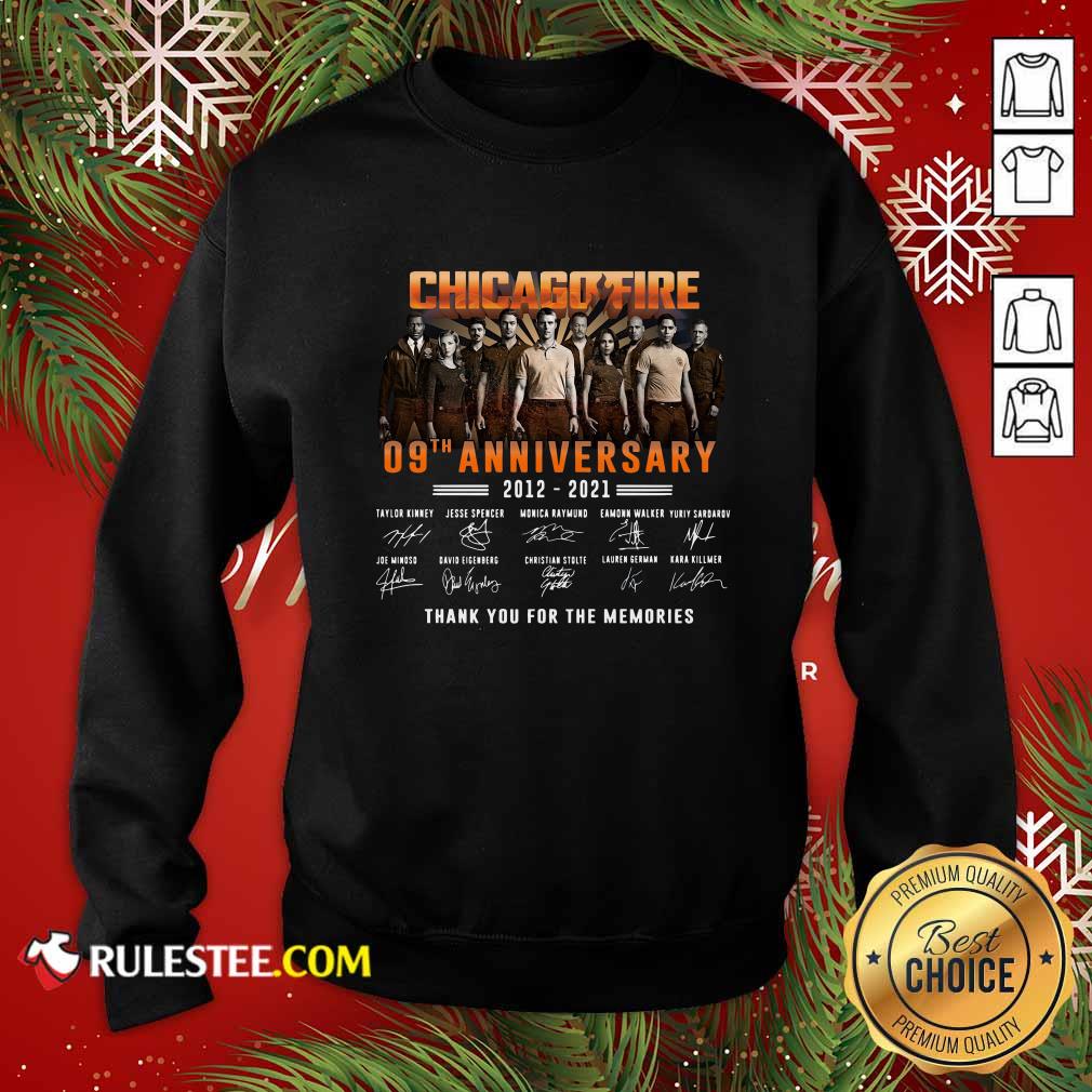 Original Chicago Fire 09th Anniversary 2012 2021 Signatures Thank Shirt - Image 5