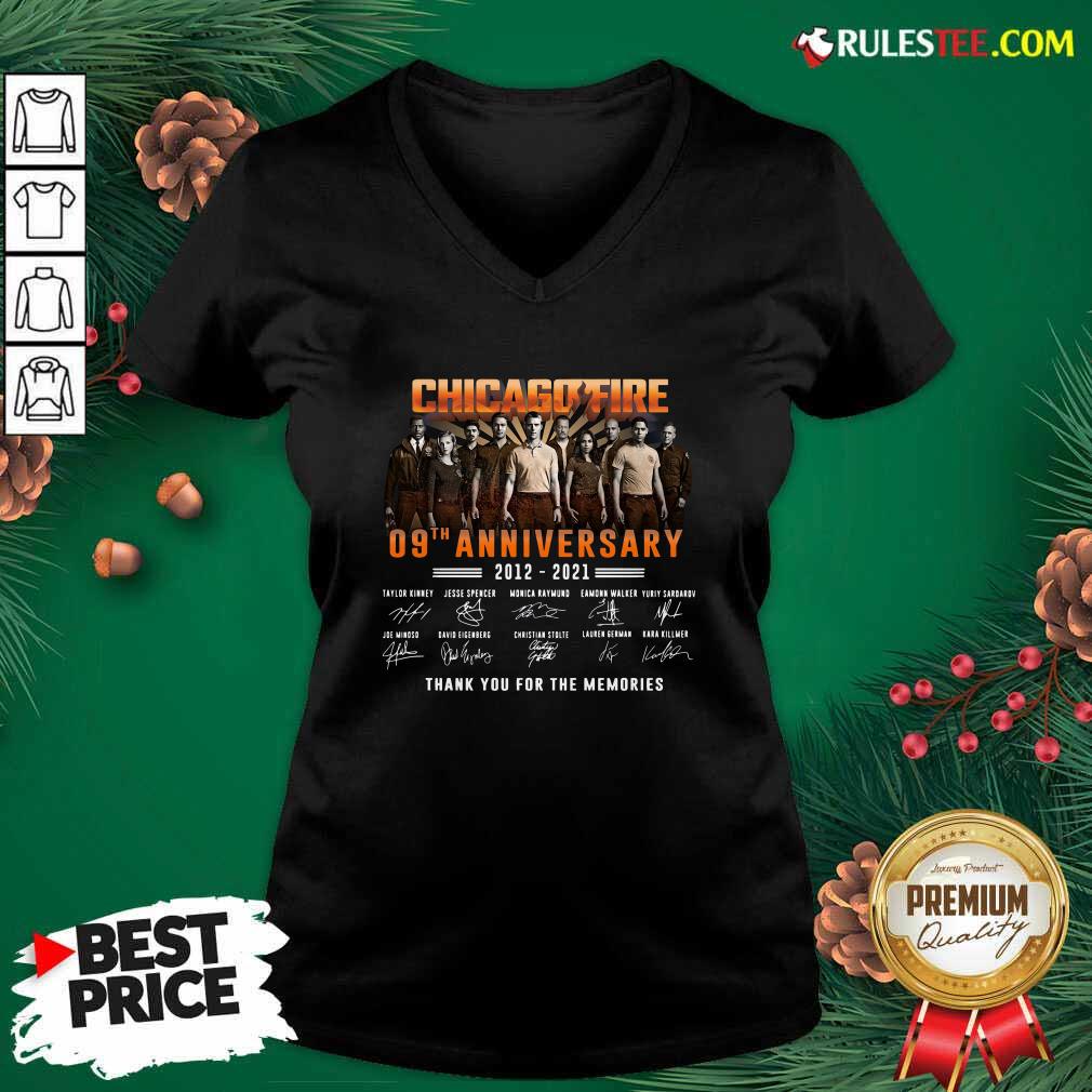 Original Chicago Fire 09th Anniversary 2012 2021 Signatures Thank Shirt - Image 3