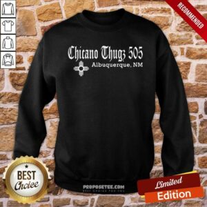 Alternative view of Original Chicano Thugs 5O5 Albuquerque Nm Shirt