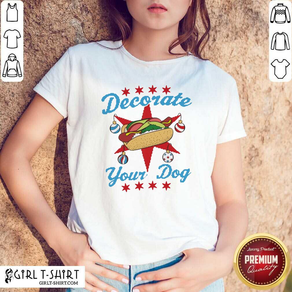 Original Decorate Your Dog Hot Dog Mery Christmas Shirt