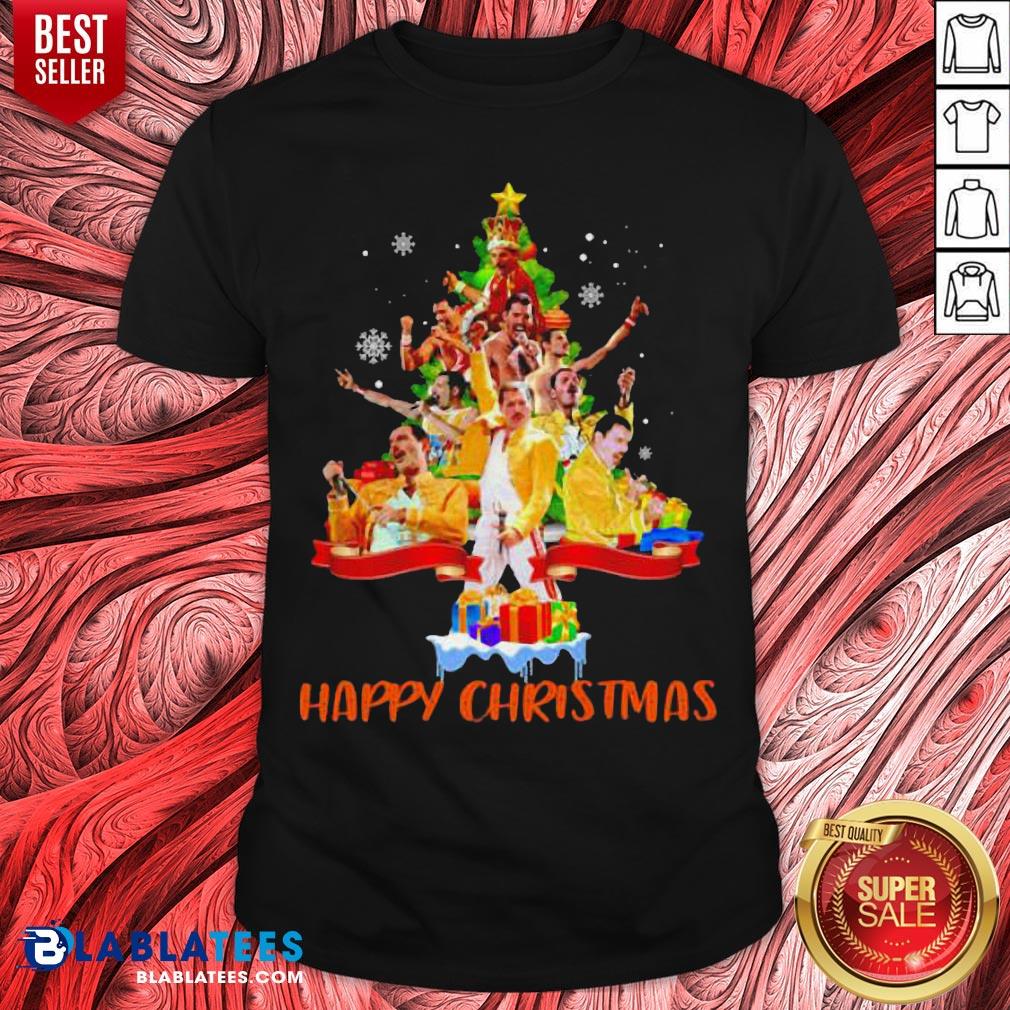 Original Freddie Mercury Happy Christmas Tree Shirt