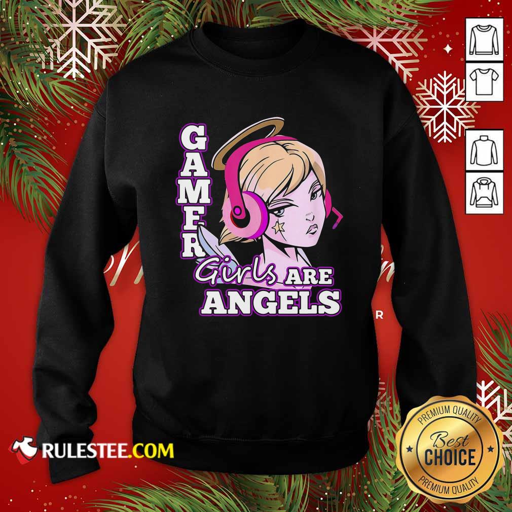 Original Gamer Girls Are Angels Shirt - Image 5