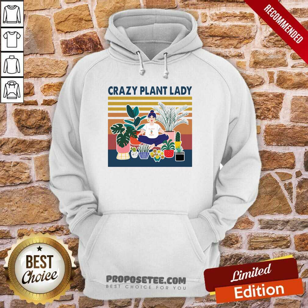 Original Garden Crazy Plant Lady Vintage Retro Shirt - Image 5