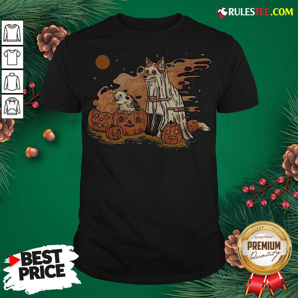 Original Ghost Fox Pumpkin Halloween Shirt