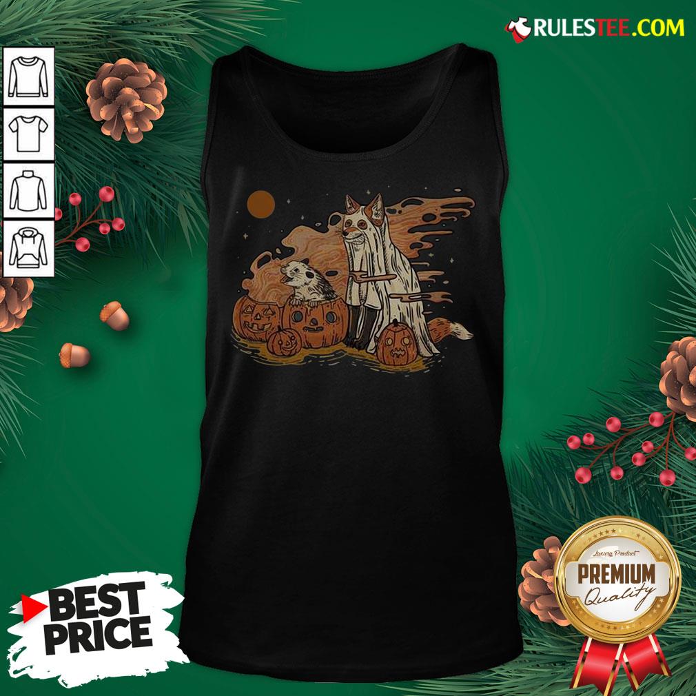 Original Ghost Fox Pumpkin Halloween Shirt - Image 4