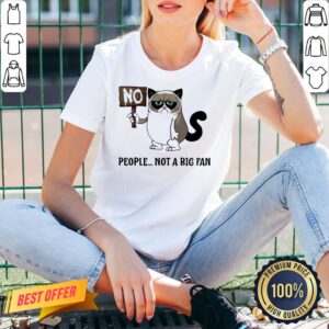 Alternative view of Original Grumpy Cat People Not A Big Fan Shirt