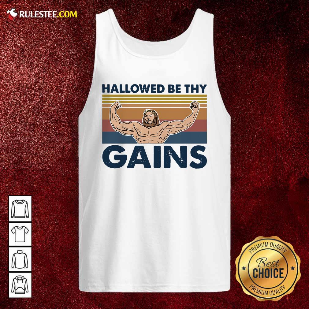 Original Jesus Hallowed Be Thy Gains Vintage Shirt - Image 4