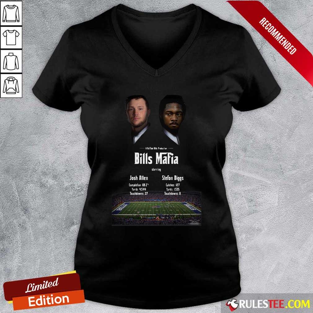 Original Josh Allen Vs Stefon Diggs In A Buffalo Bills Production Bills Mafia 2021 Shirt - Image 3