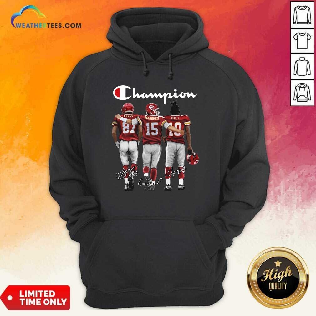 Original Kansas City Chiefs Champion Kelce Mahomes Hill Signature Shirt - Image 5