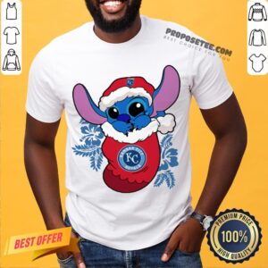 Original Kansas City Royals Christmas Stitch In The Sock Funny Disney Mlb Shirt
