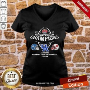 Alternative view of Original Kentucky Wildcats Champions January 2 Tiaa Bank Field Jacksonville Florida Shirt