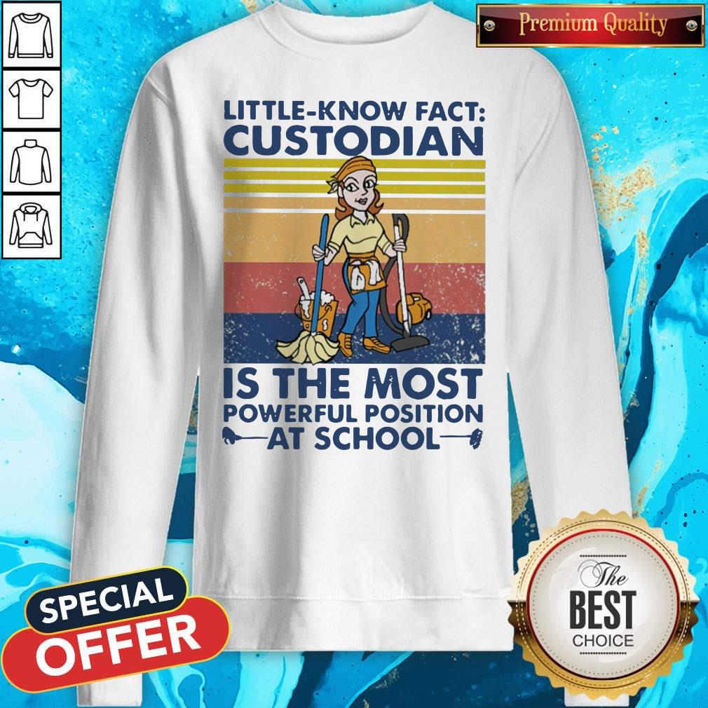 Original Little Known Fact Custodian Is The Most Powerful Position At School Vintage Shirt - Image 5