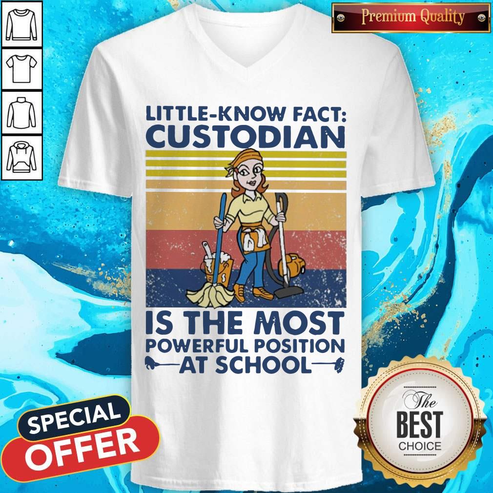 Original Little Known Fact Custodian Is The Most Powerful Position At School Vintage Shirt - Image 3