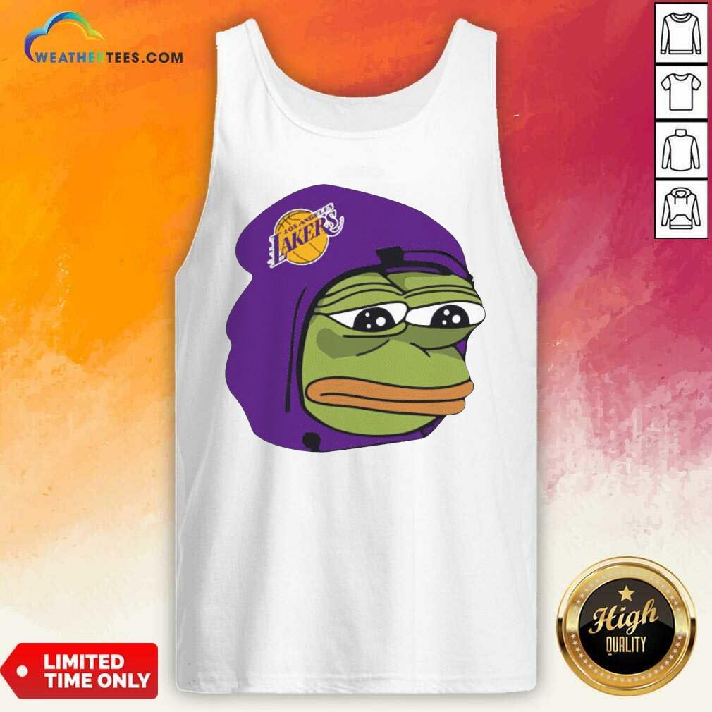 Original Los Angeles Lakers Sad Pepe The Frog Shirt - Image 4