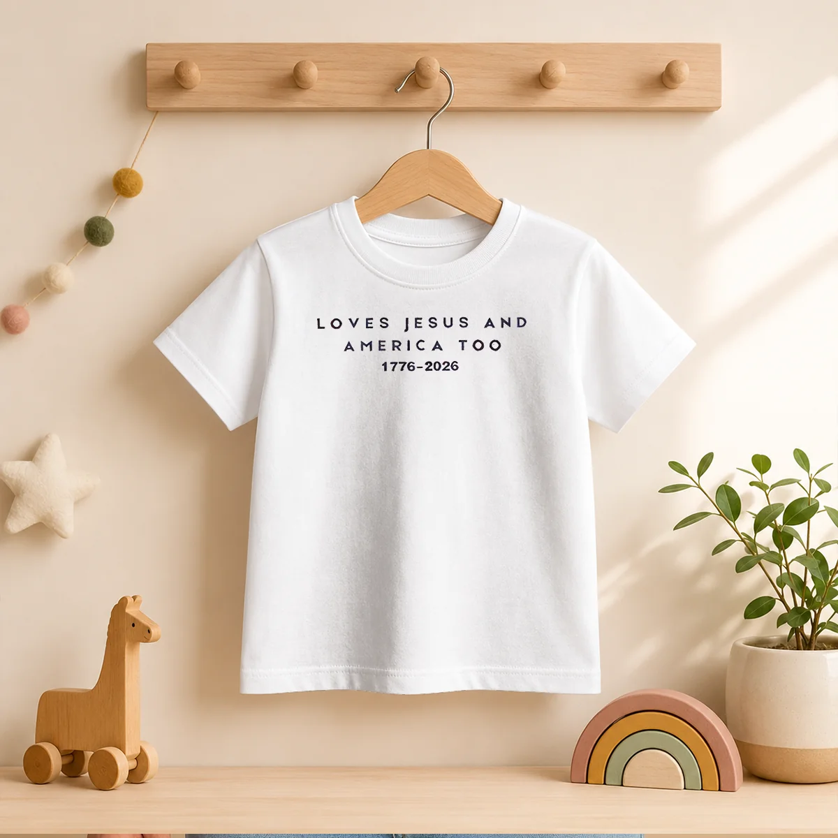 Original Loves Jesus And America Too 1776 2026 Faith Patriotic Christianity Freedom Shirt - Image 9