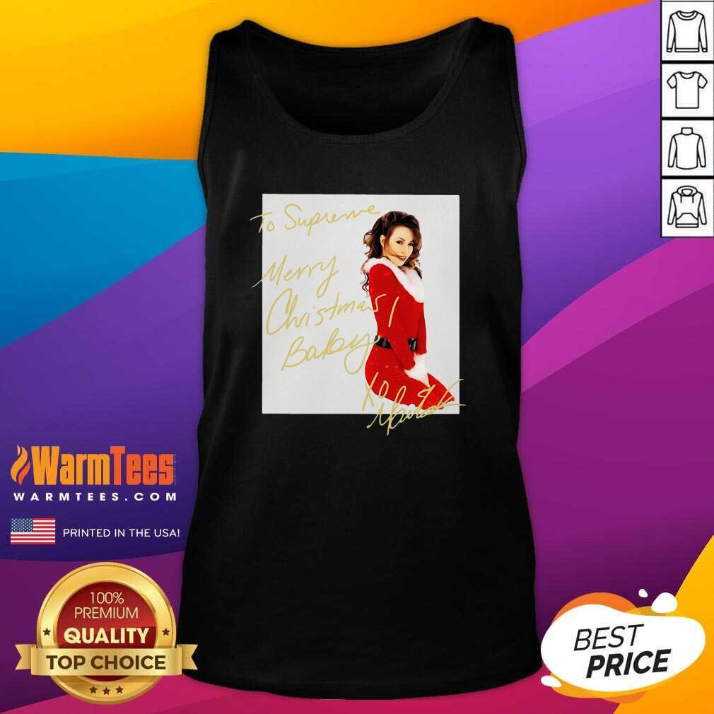 Original Mariah Carey To Supreme Merry Christmas Baby Shirt - Image 4