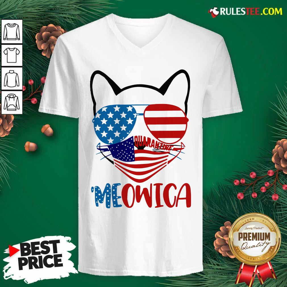 Original Meowica 4th Of July Merica Quarantine Shirt - Image 3