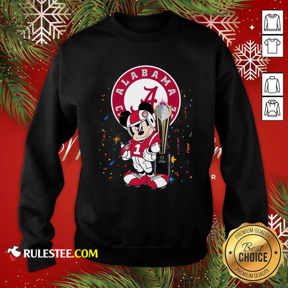 Original Mickey Mouse And Cup Alabama Crimson Tide Football Shirt - Image 5