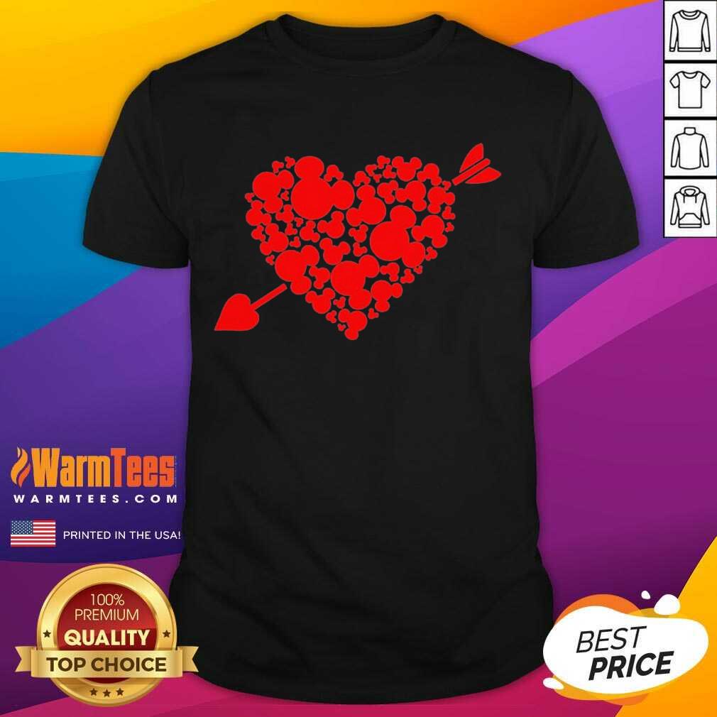 Original Mickey Mouse Hearts Valentine Red Shirt