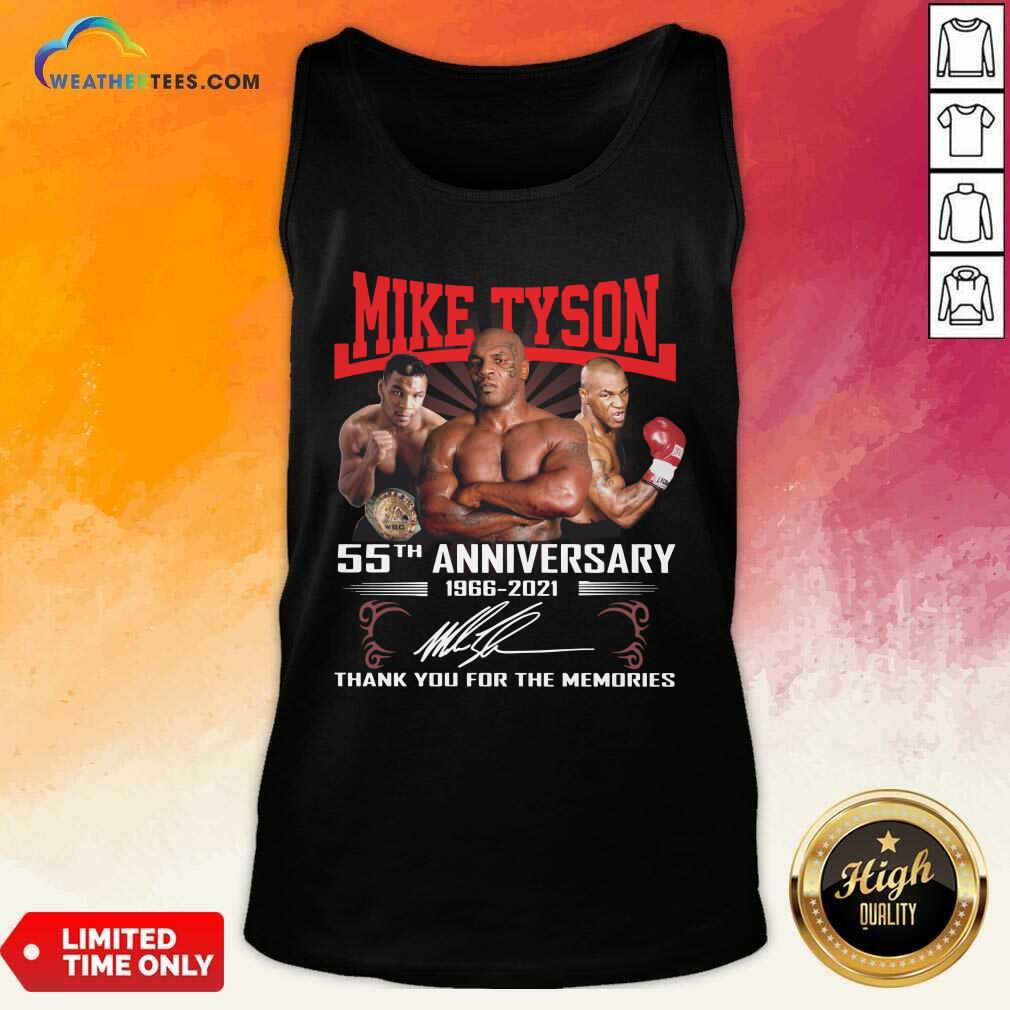 Original Mike Tyson 55TH 1966 2021 Signature Thank You For The Memories Shirt - Image 3