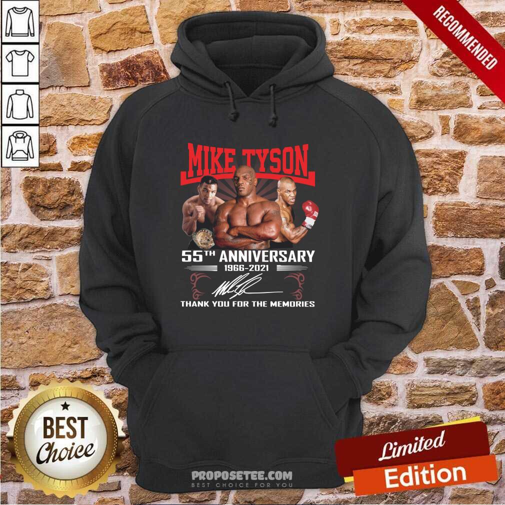 Original Mike Tyson 55th Anniversary 1966 2021 Thank You For The Memories Signature Shirt - Image 5