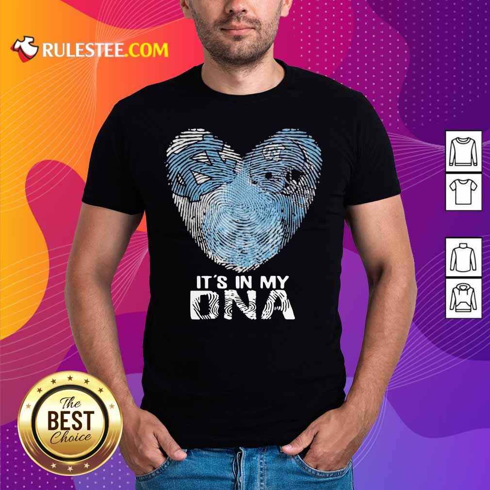 Original North Carolina Tar Heels Football It’s In My DNA Heart Shirt