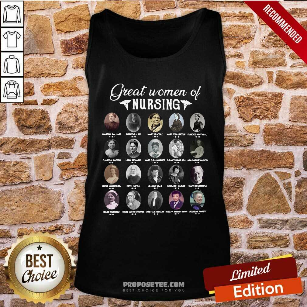 Original Nurse Great Women Of Nursing Famous People Shirt - Image 4