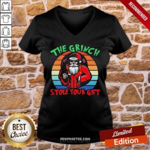 Alternative view of Original Santa Claus The Grinch Stole Your Gilf Vintage Shirt
