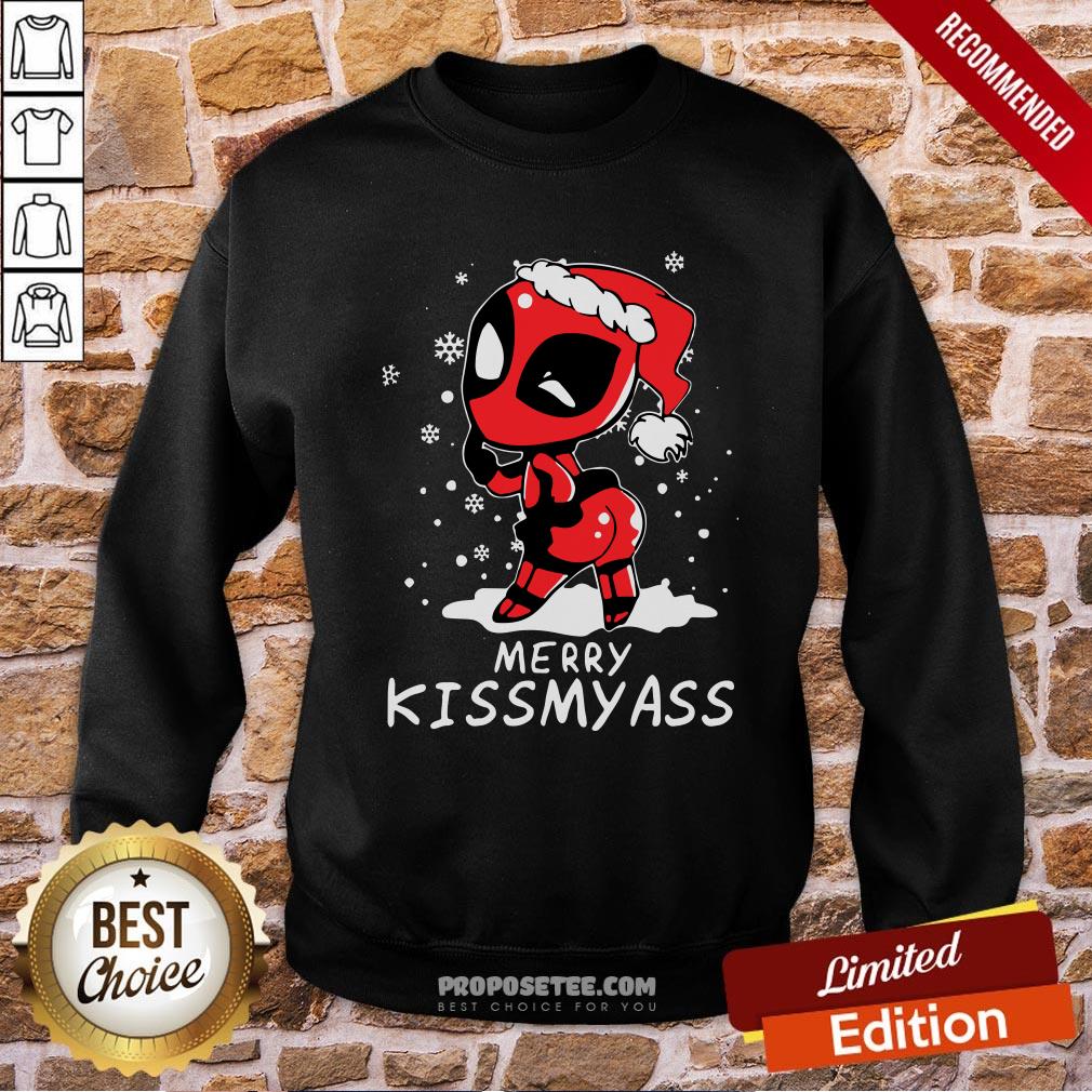 Original Santa Deadpool Merry Kiss My Ass Christmas Shirt - Image 4