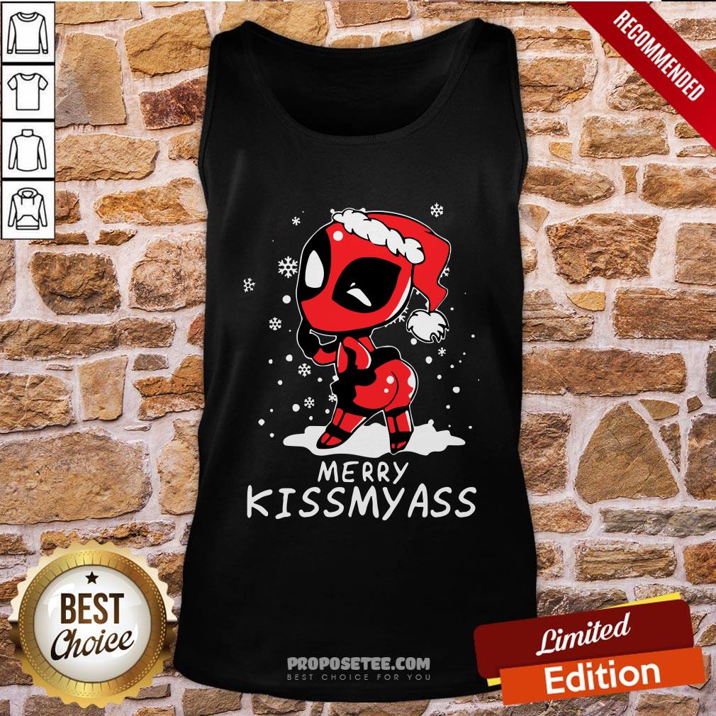 Original Santa Deadpool Merry Kiss My Ass Christmas Shirt - Image 3