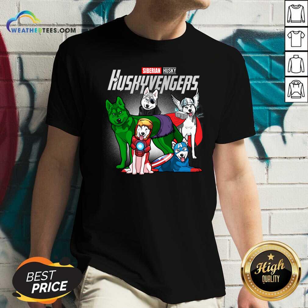 Original Siberian Husky Marvel Avengers Huskyvengers Shirt - Image 2