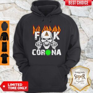 Alternative view of Original Skull Def Leppard Fuck Corona Shirt