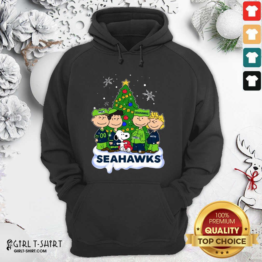 Original Snoopy The Peanuts Seattle Seahawks Christmas Shirt - Image 5