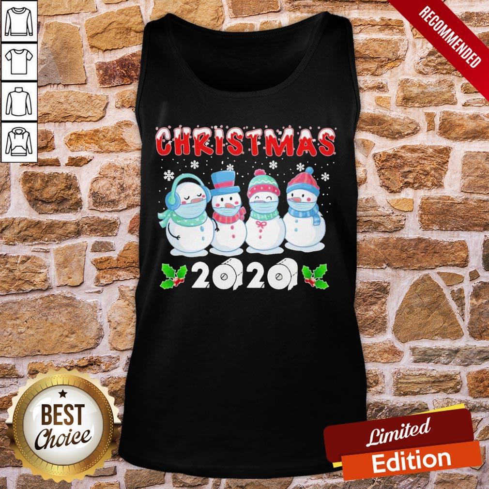 Original Snowman Face Make Christmas 2020 Shirt - Image 3