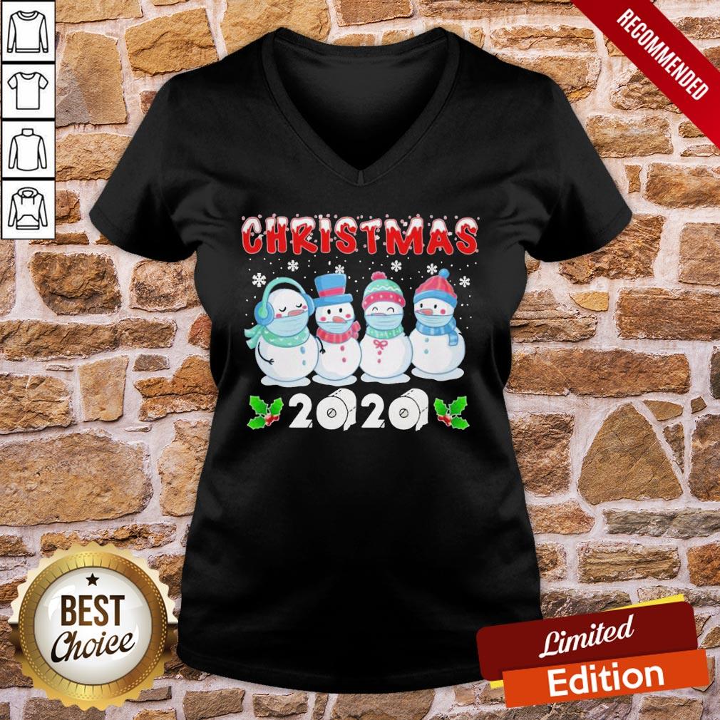 Original Snowman Face Make Christmas 2020 Shirt - Image 2